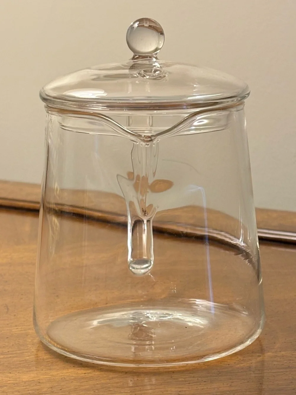 Clear Borosilicate Glass Teapot Tea Server w/ Glass Lid Minimalist